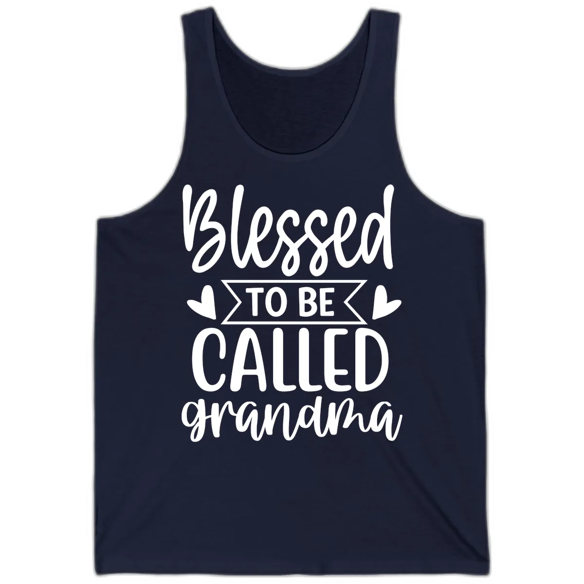 Blessed To Be Called Grandma Tank in Navy