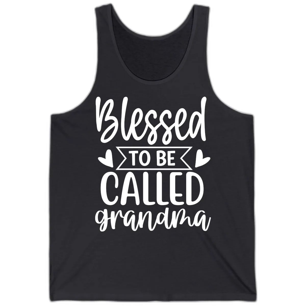 Blessed To Be Called Grandma Tank in Dark Grey