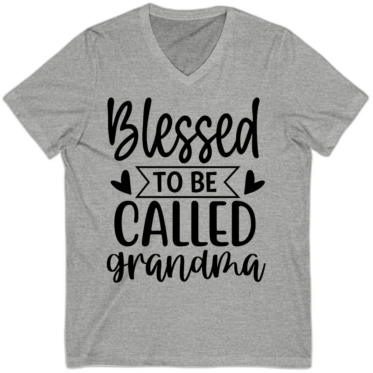 Blessed To Be Called Grandma V-Neck in Athletic Heather