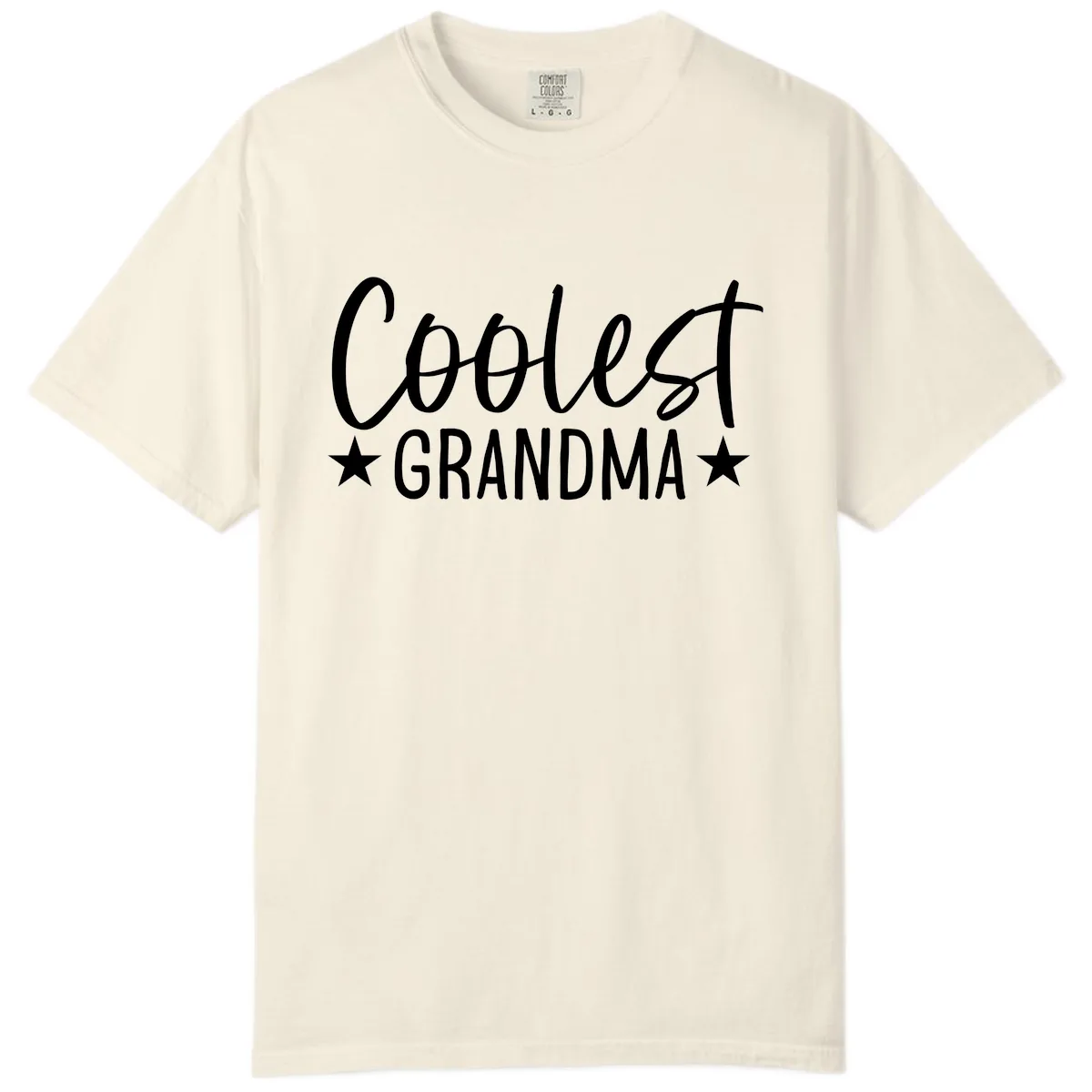 Coolest Grandma Typography Design Comfort Color in Ivory