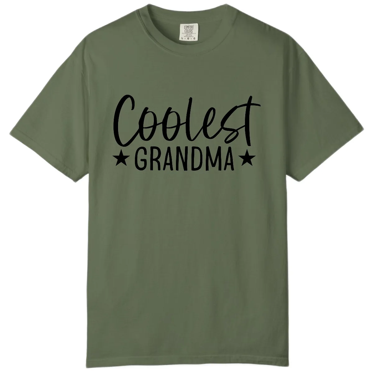 Coolest Grandma Typography Design Comfort Color in Sage