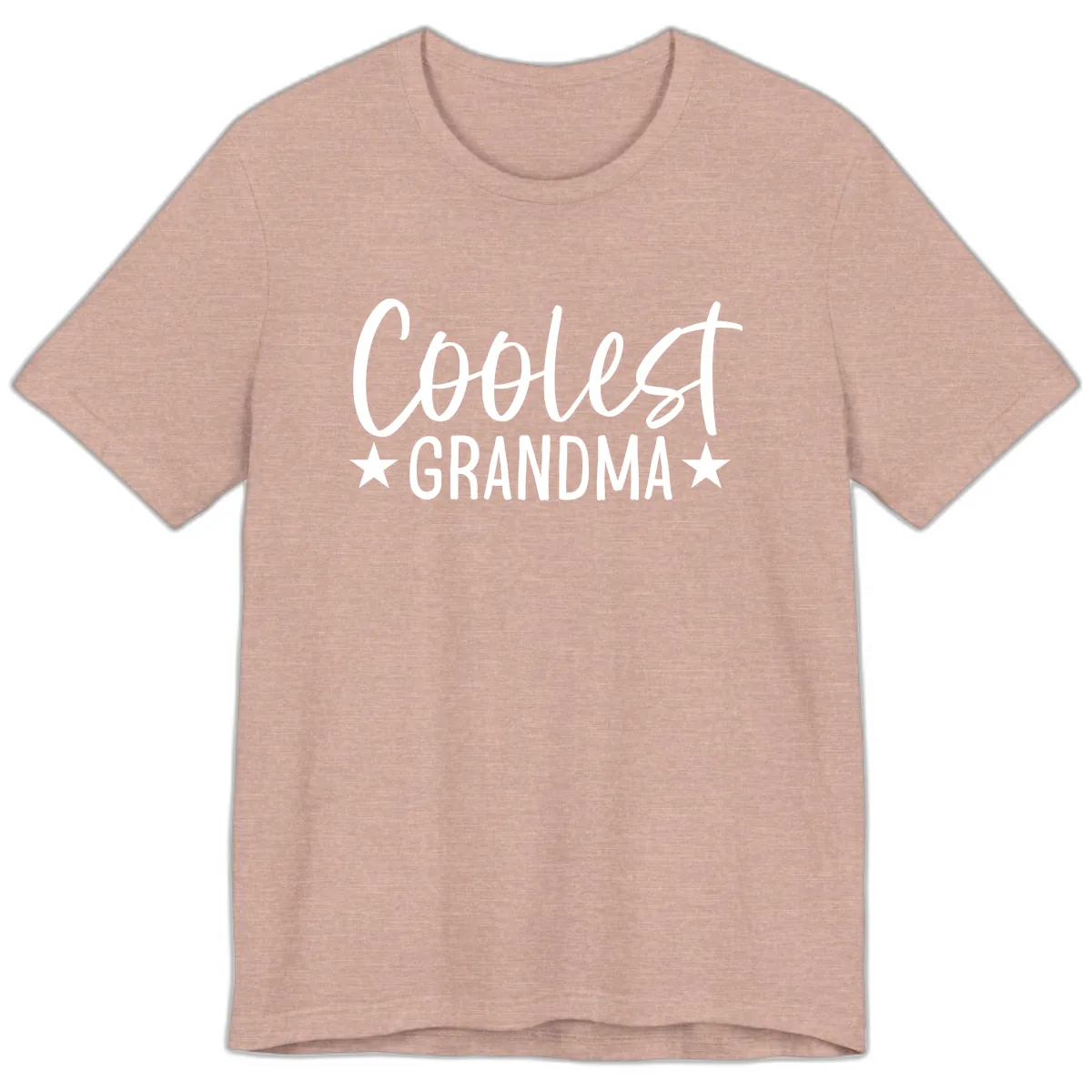 Coolest Grandma Typography Design Premium T-Shirt in Heather Prism Peach