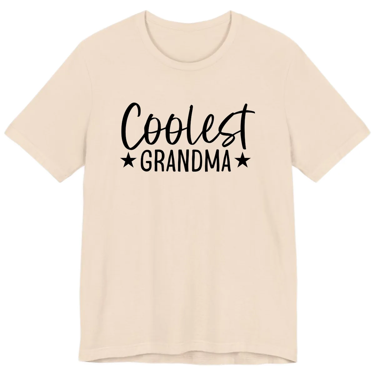 Coolest Grandma Typography Design Premium T-Shirt in Soft Cream