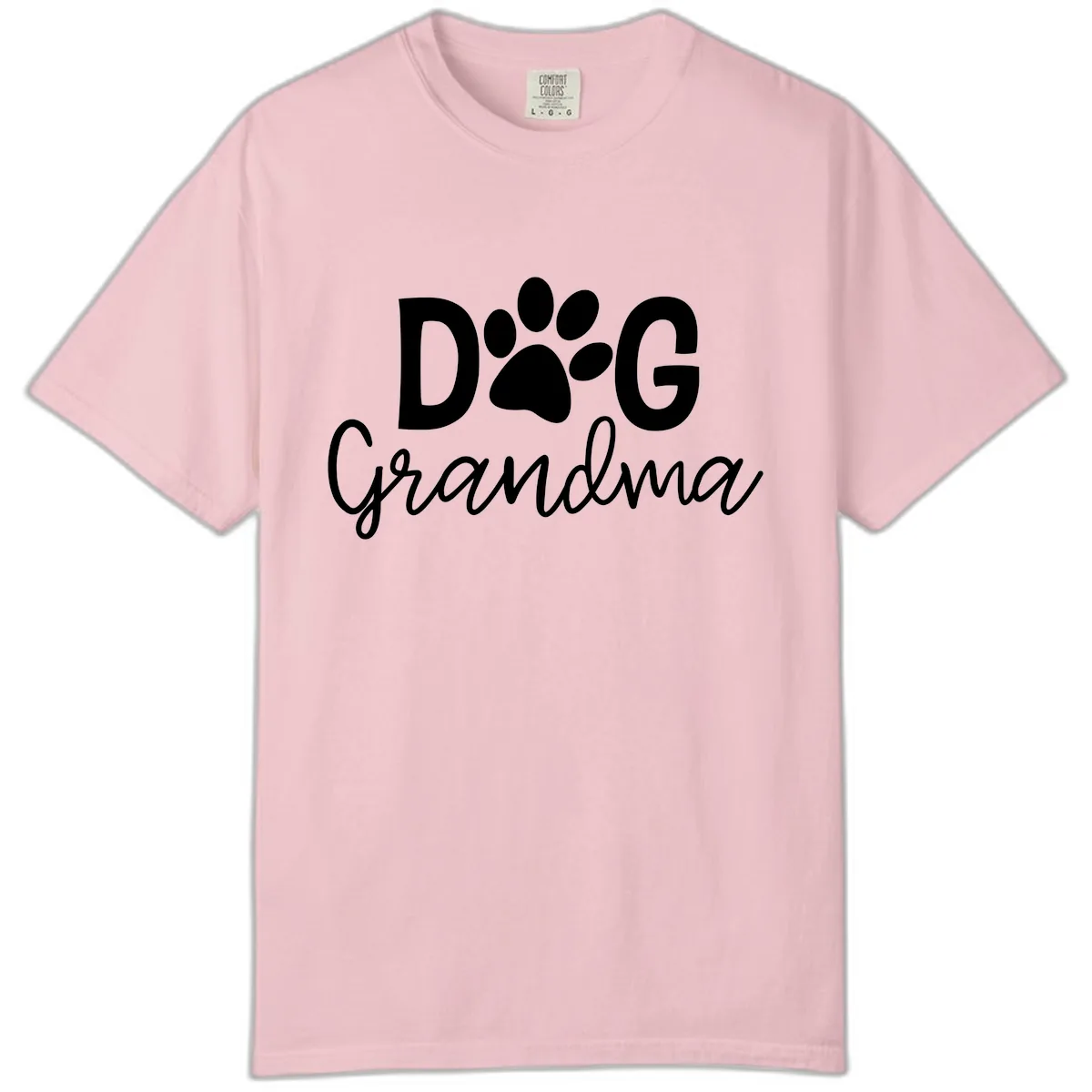 Dog Grandma Paw Print Design Comfort Color in Blossom