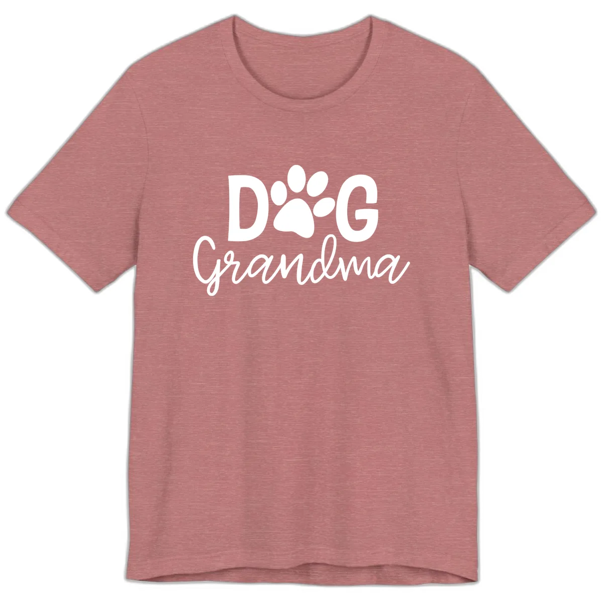 Dog Grandma Paw Print Design Premium T-Shirt in Heather Mauve