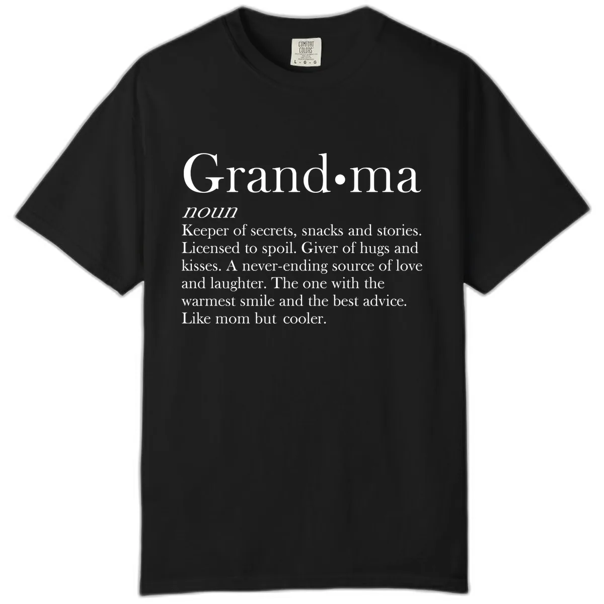Grandma Definition And Quote Comfort Color in Black
