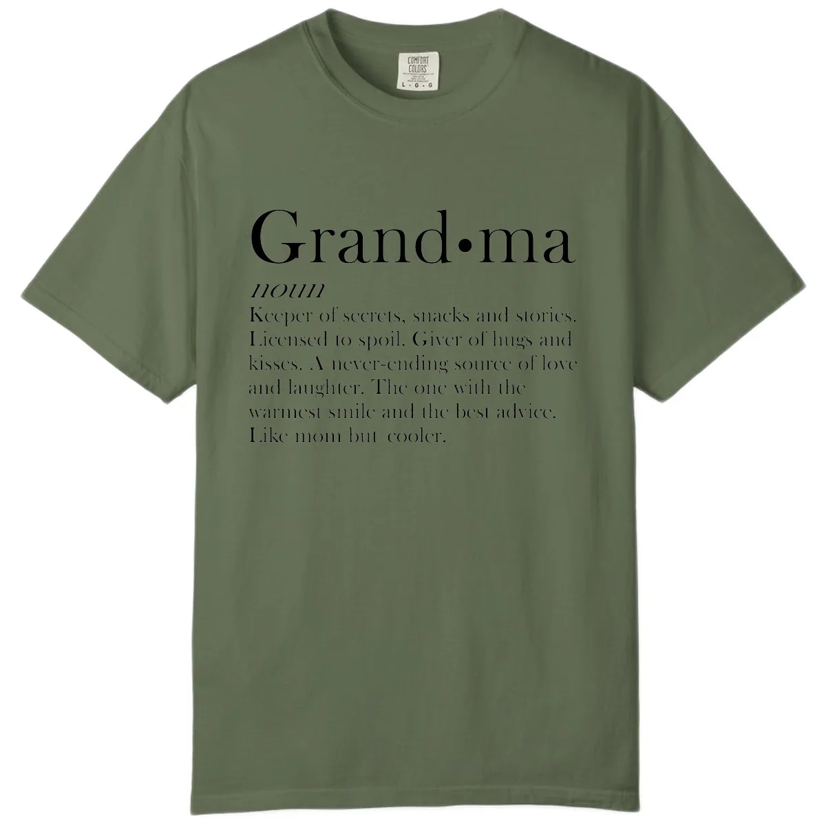 Grandma Definition And Quote Comfort Color in Sage