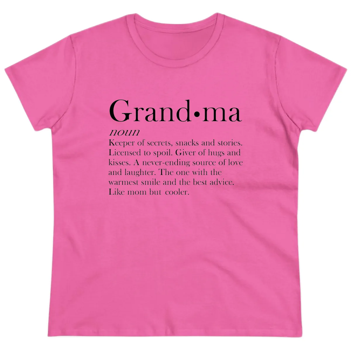 Grandma Definition And Quote Ladies Tee in Azalea