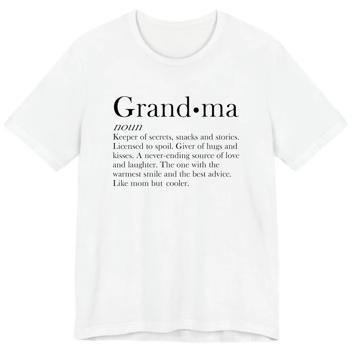 Grandma Definition And Quote Premium T-Shirt in White