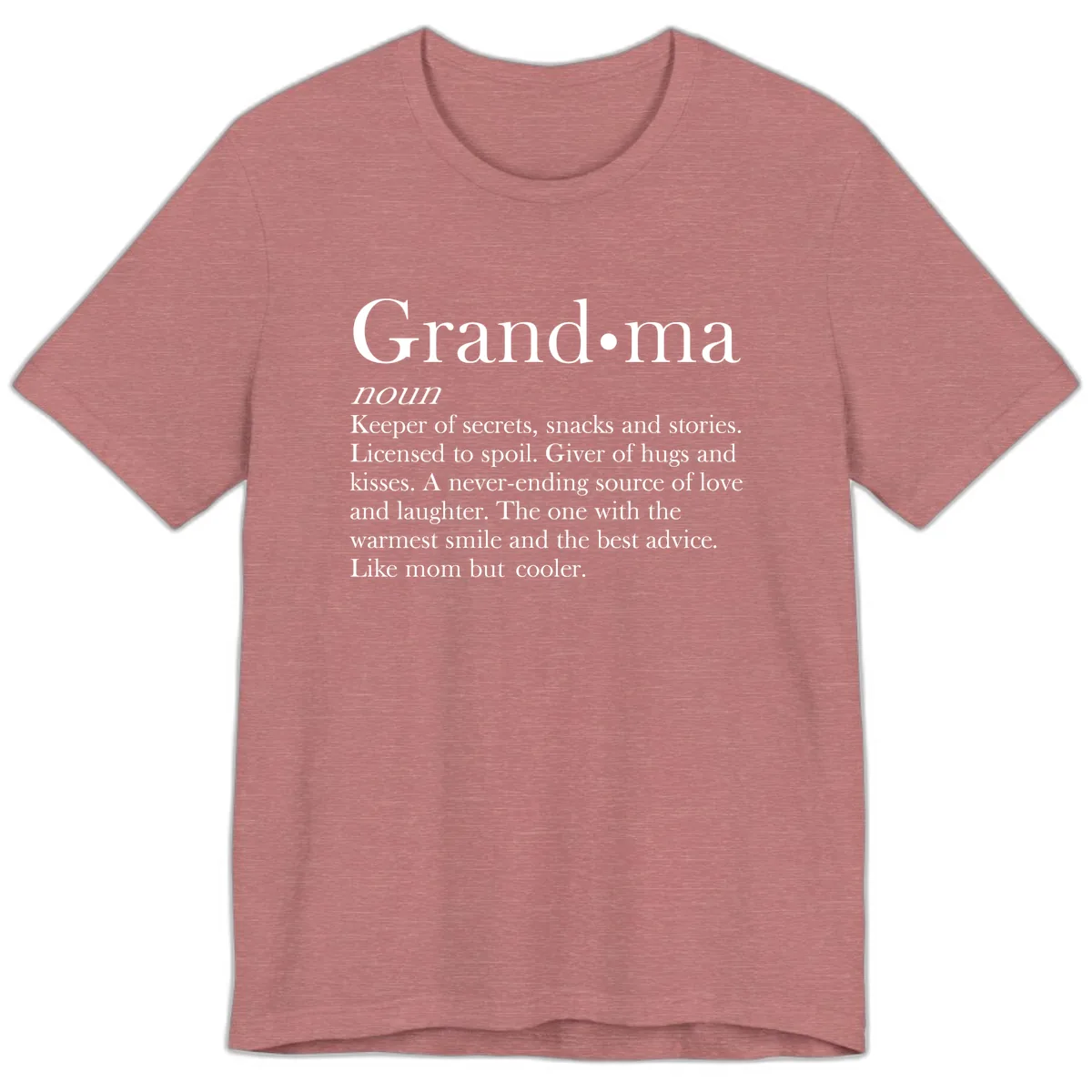 Grandma Definition And Quote Premium T-Shirt in Heather Mauve