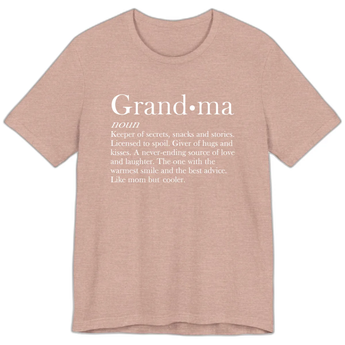 Grandma Definition And Quote Premium T-Shirt in Heather Prism Peach