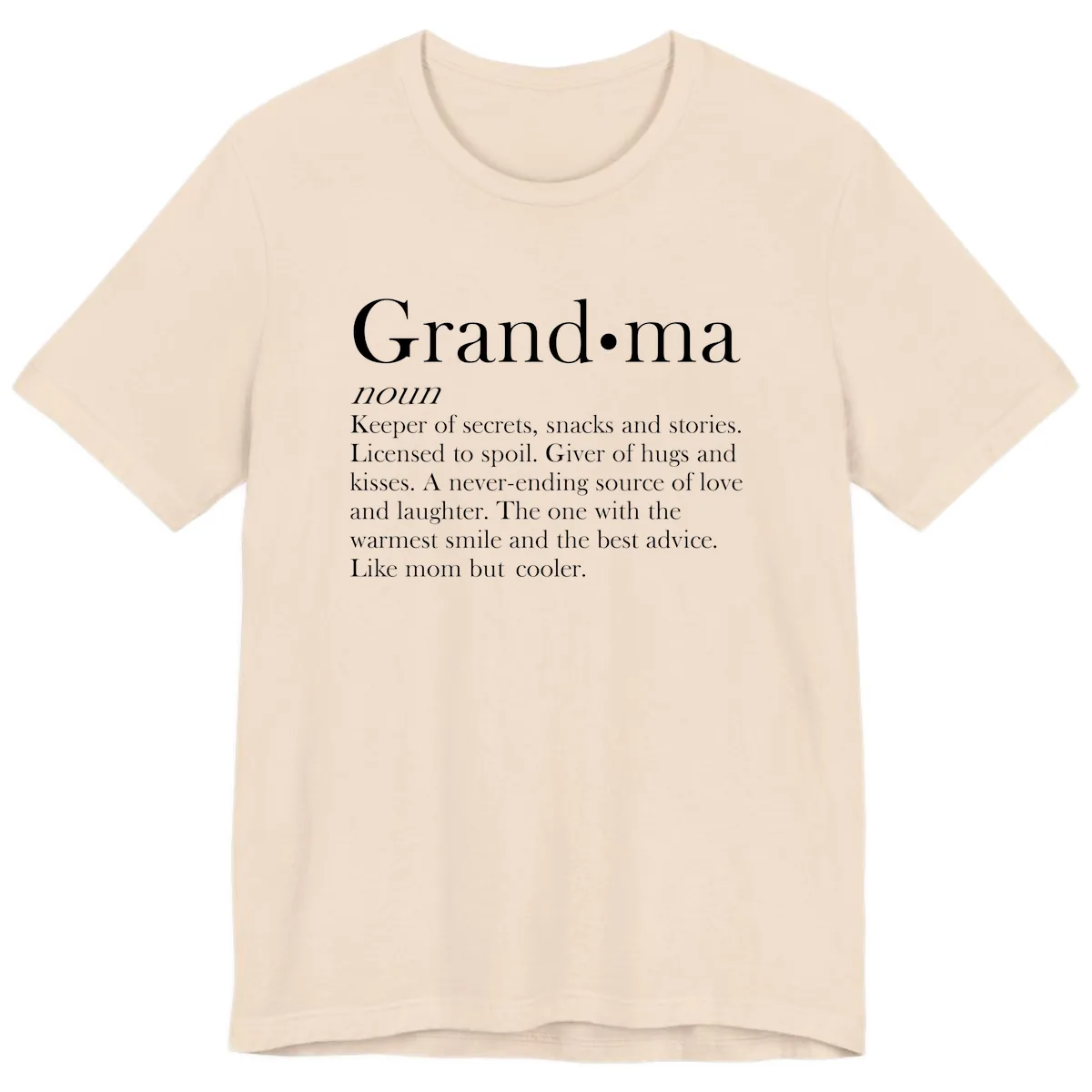 Grandma Definition And Quote Premium T-Shirt in Soft Cream