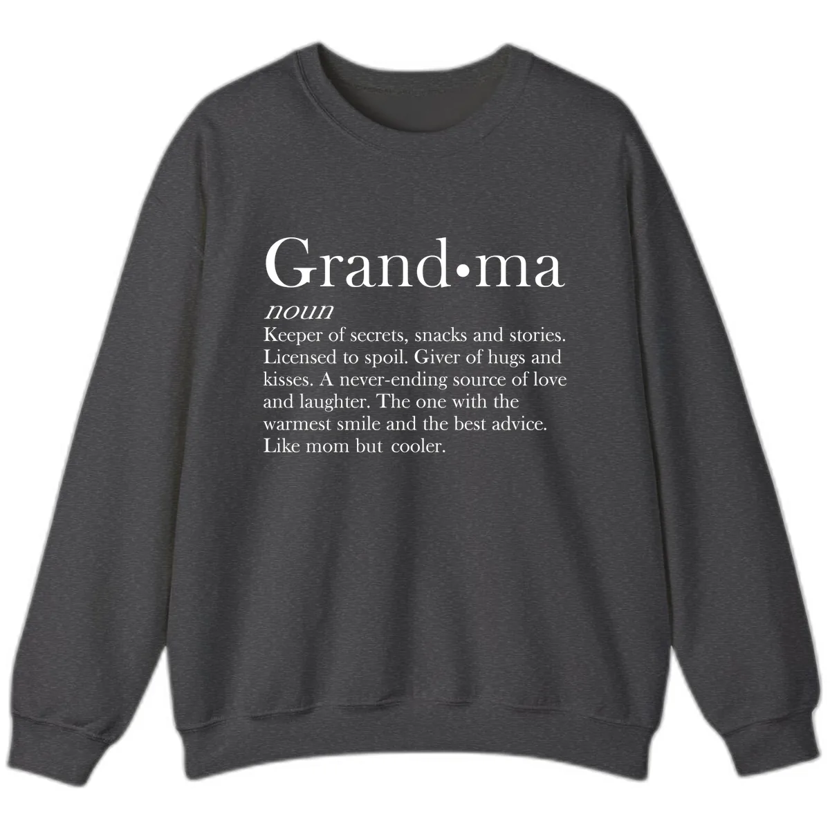 Grandma Definition And Quote Sweatshirt in Dark Heather