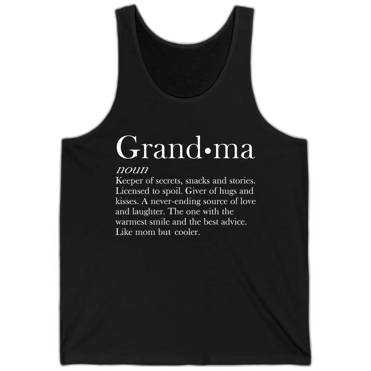Grandma Definition And Quote Tank in Black