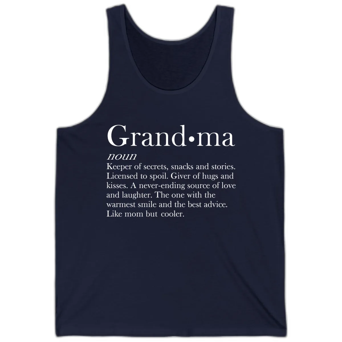 Grandma Definition And Quote Tank in Navy