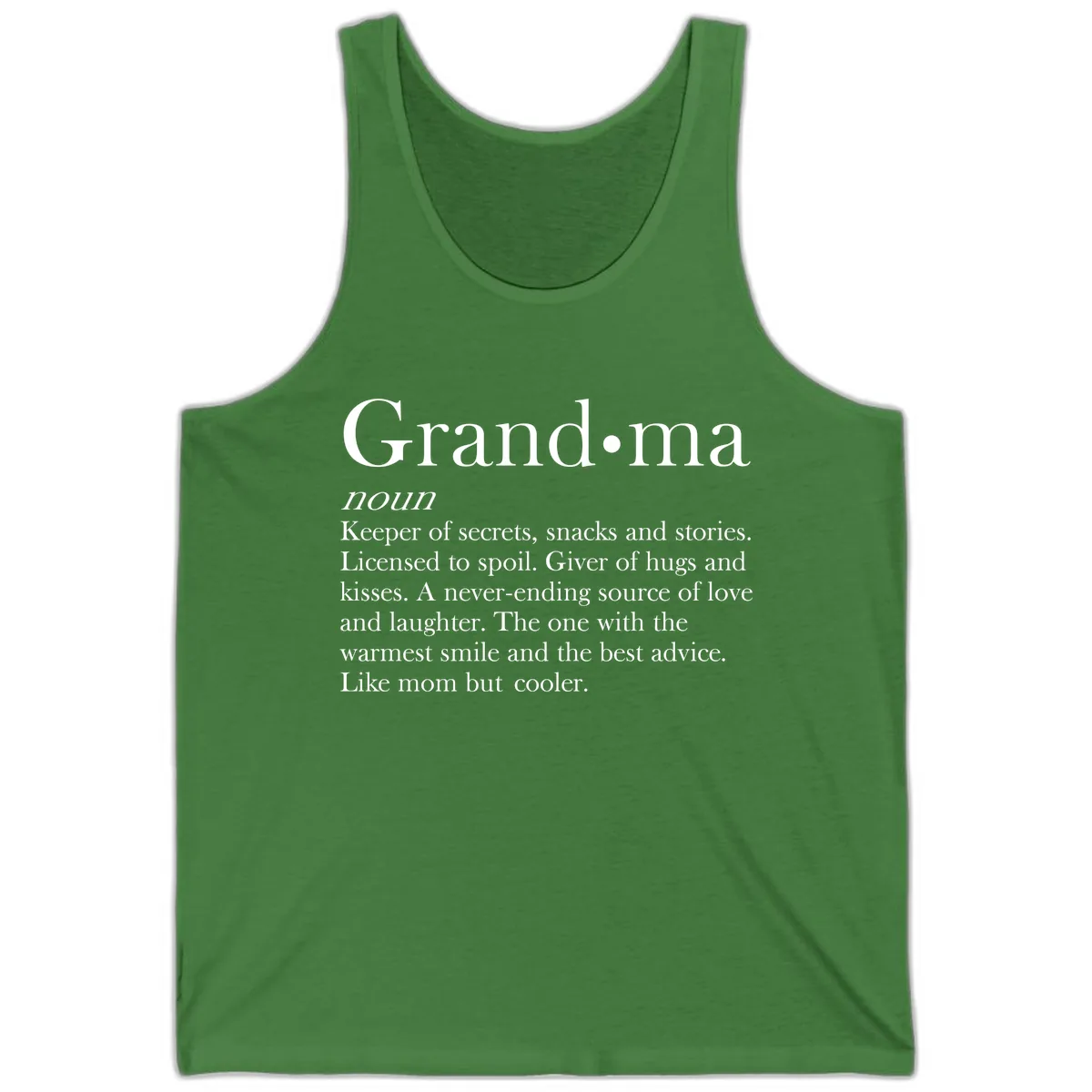 Grandma Definition And Quote Tank in Leaf