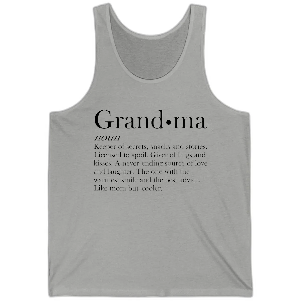Grandma Definition And Quote Tank in Athletic Heather