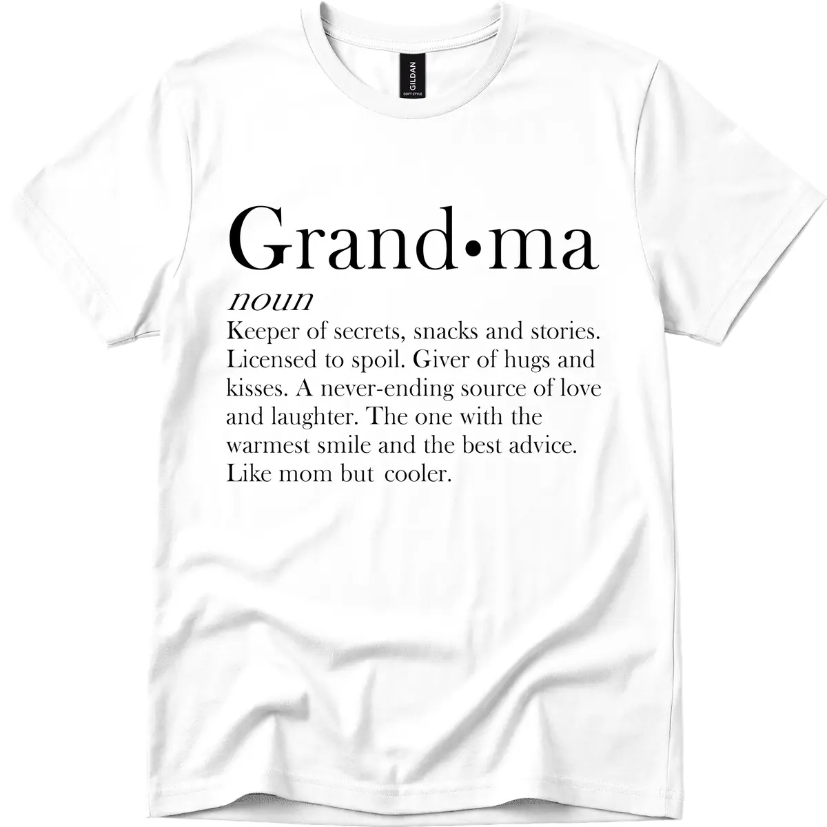 Grandma Definition And Quote T-Shirt in White