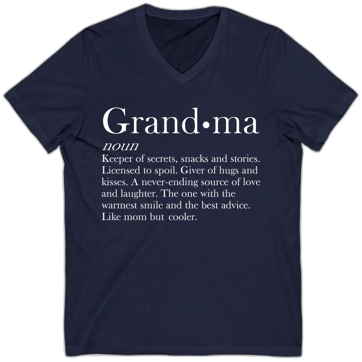 Grandma Definition And Quote V-Neck in Navy