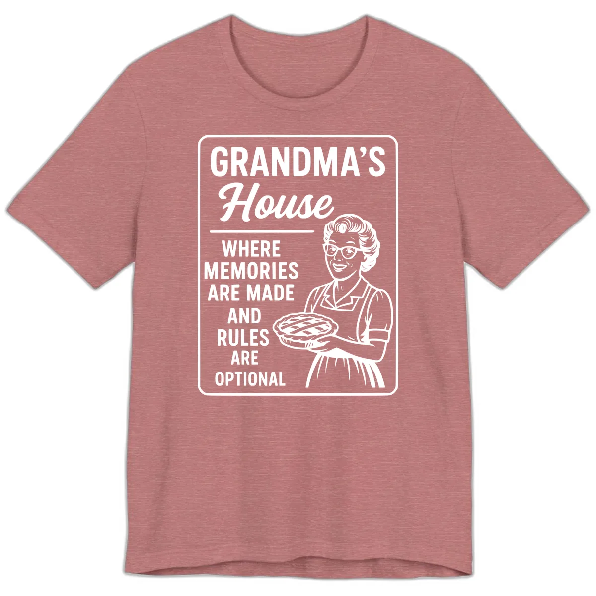 Grandma's House Rules Are Optional Premium T-Shirt in Heather Mauve