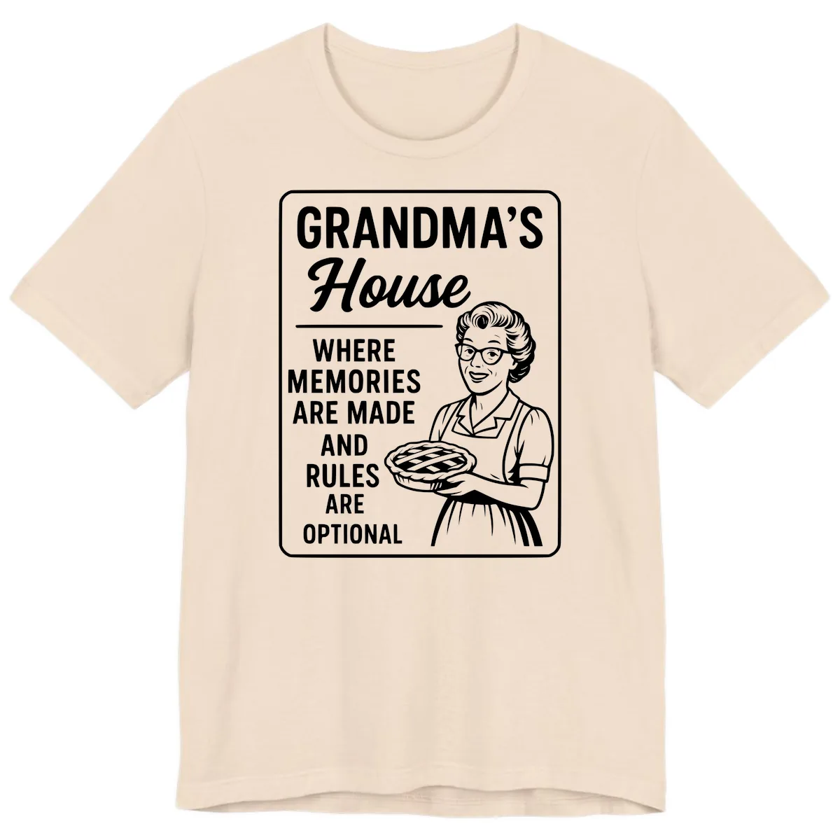 Grandma's House Rules Are Optional Premium T-Shirt in Soft Cream