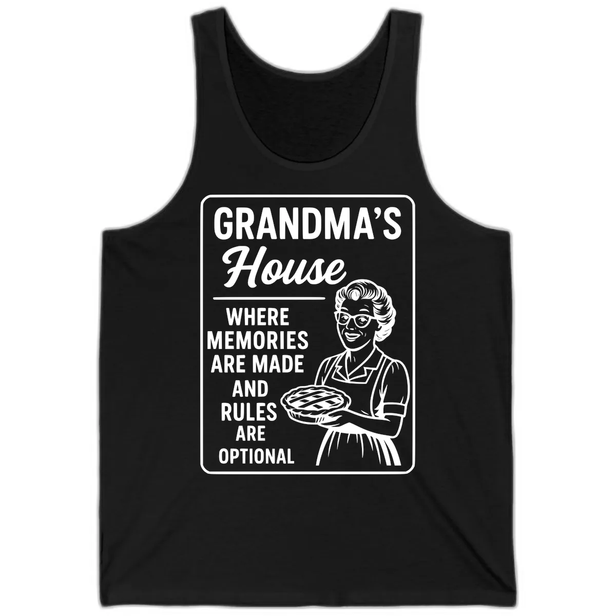 Grandma's House Rules Are Optional Tank in Black