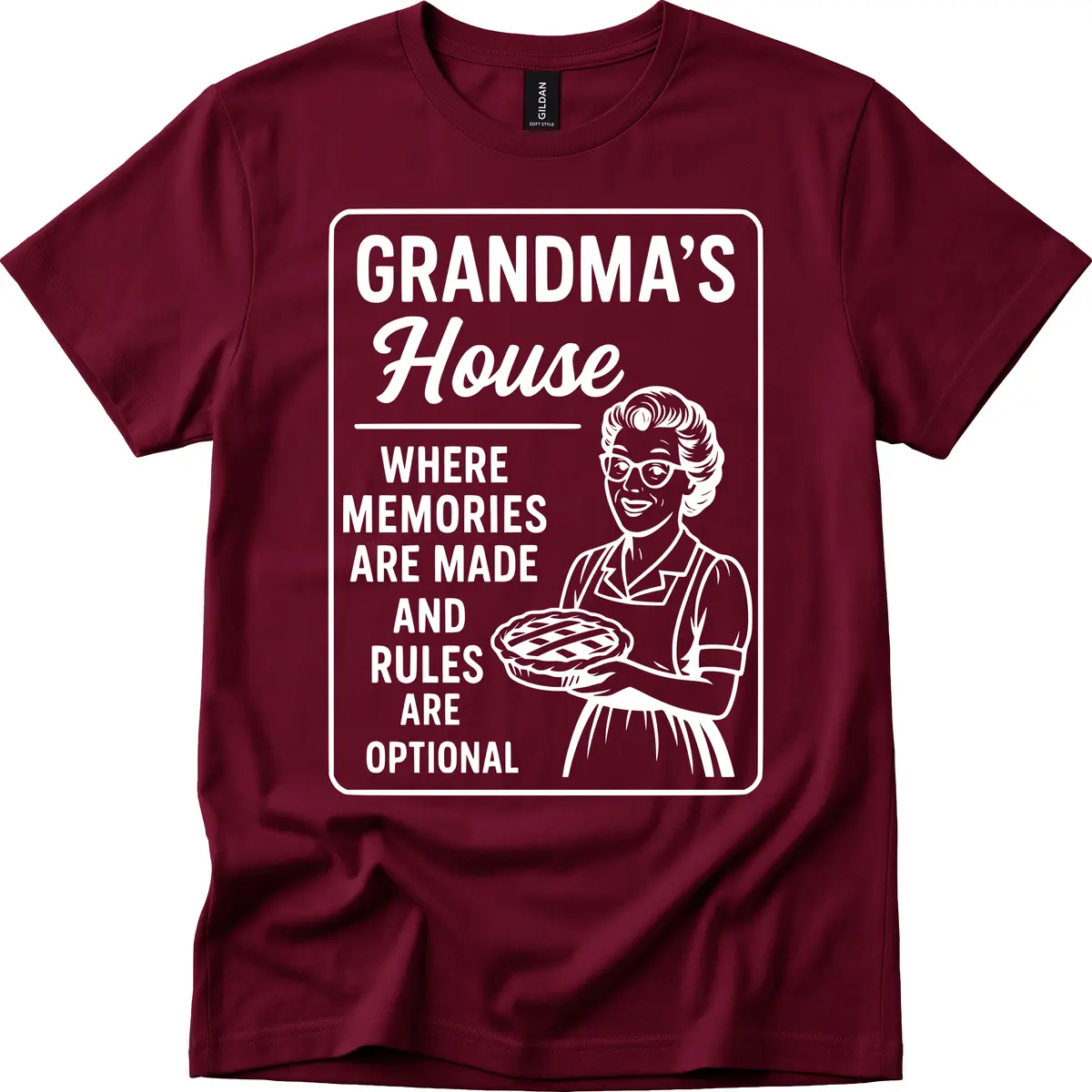 Grandma's House Rules Are Optional T-Shirt in Maroon