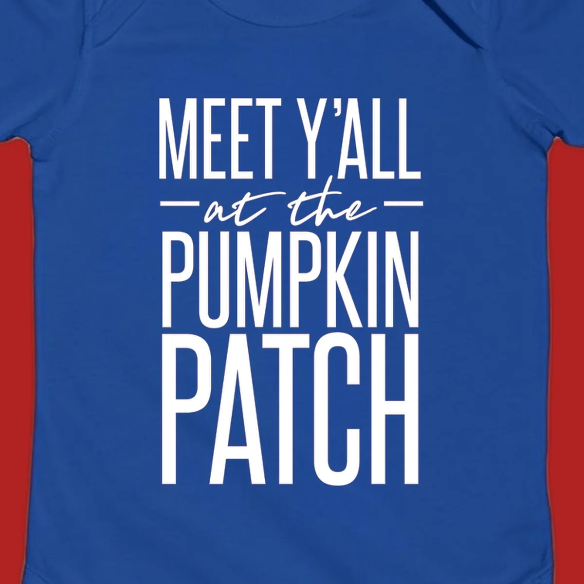 White text reads MEET Y'ALL at the PUMPKIN PATCH, celebrating the fall pumpkin patch season.