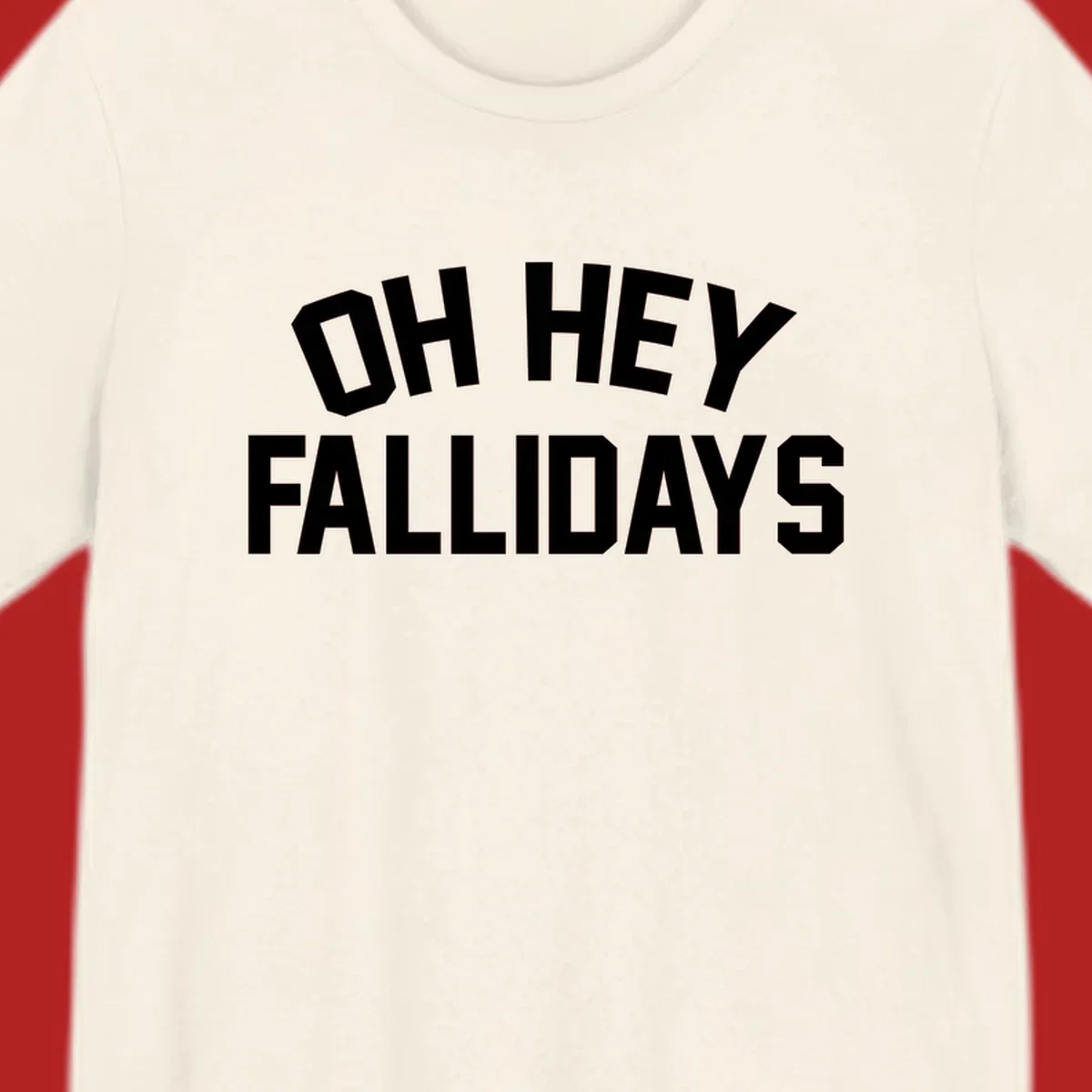 Oh Hey Fallidays greeting text design.