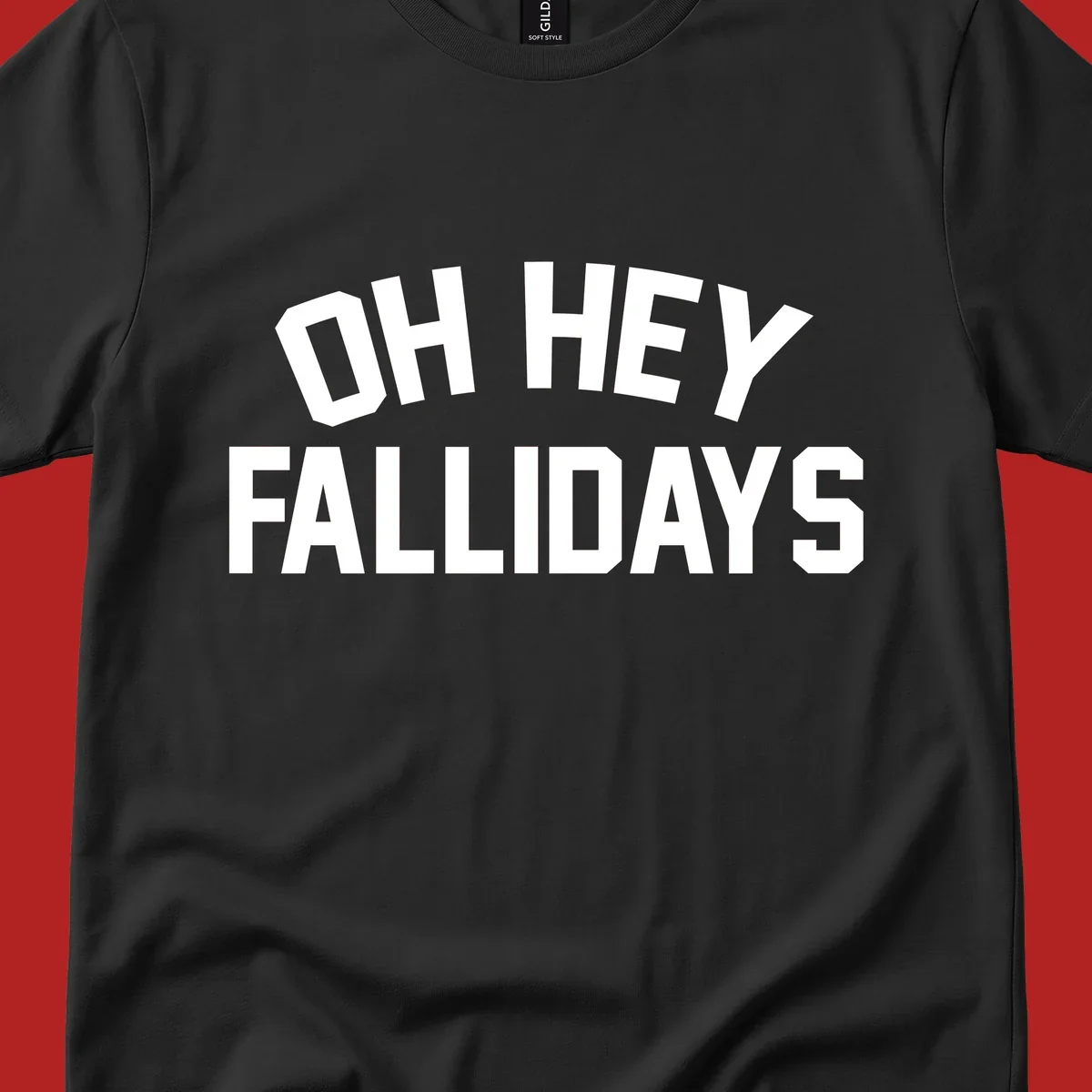 Oh Hey Fallidays greeting text design.