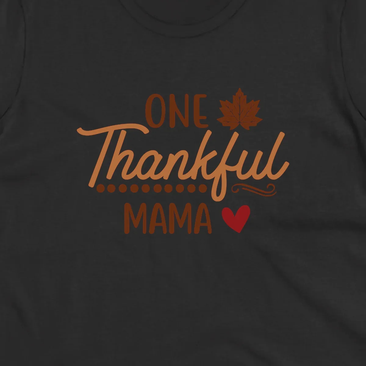 Thankful mama text with leaf and heart graphic, thankful-mama.