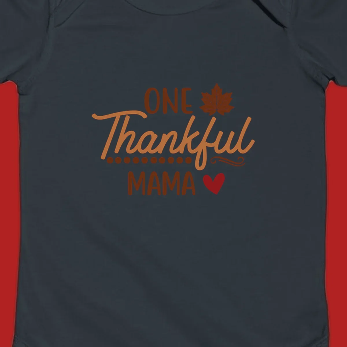 Thankful mama text with leaf and heart graphic, thankful-mama.