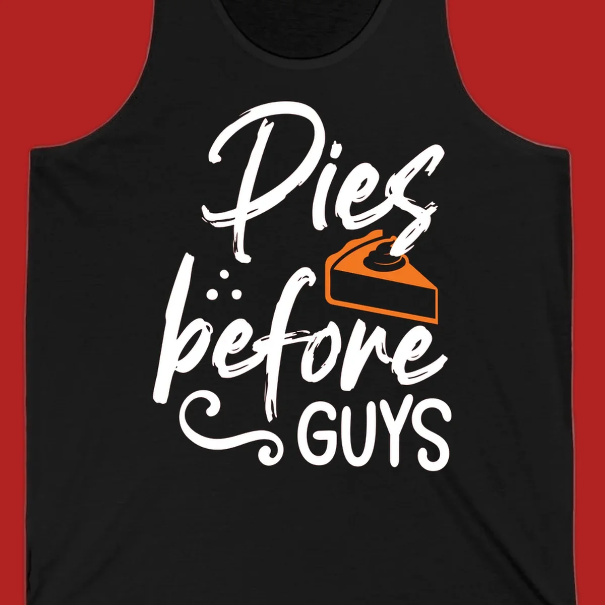 Pies before GUYS typography with a slice of pie illustration.