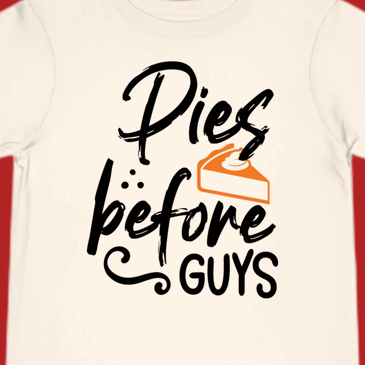 Pies before GUYS typography with a slice of pie illustration.
