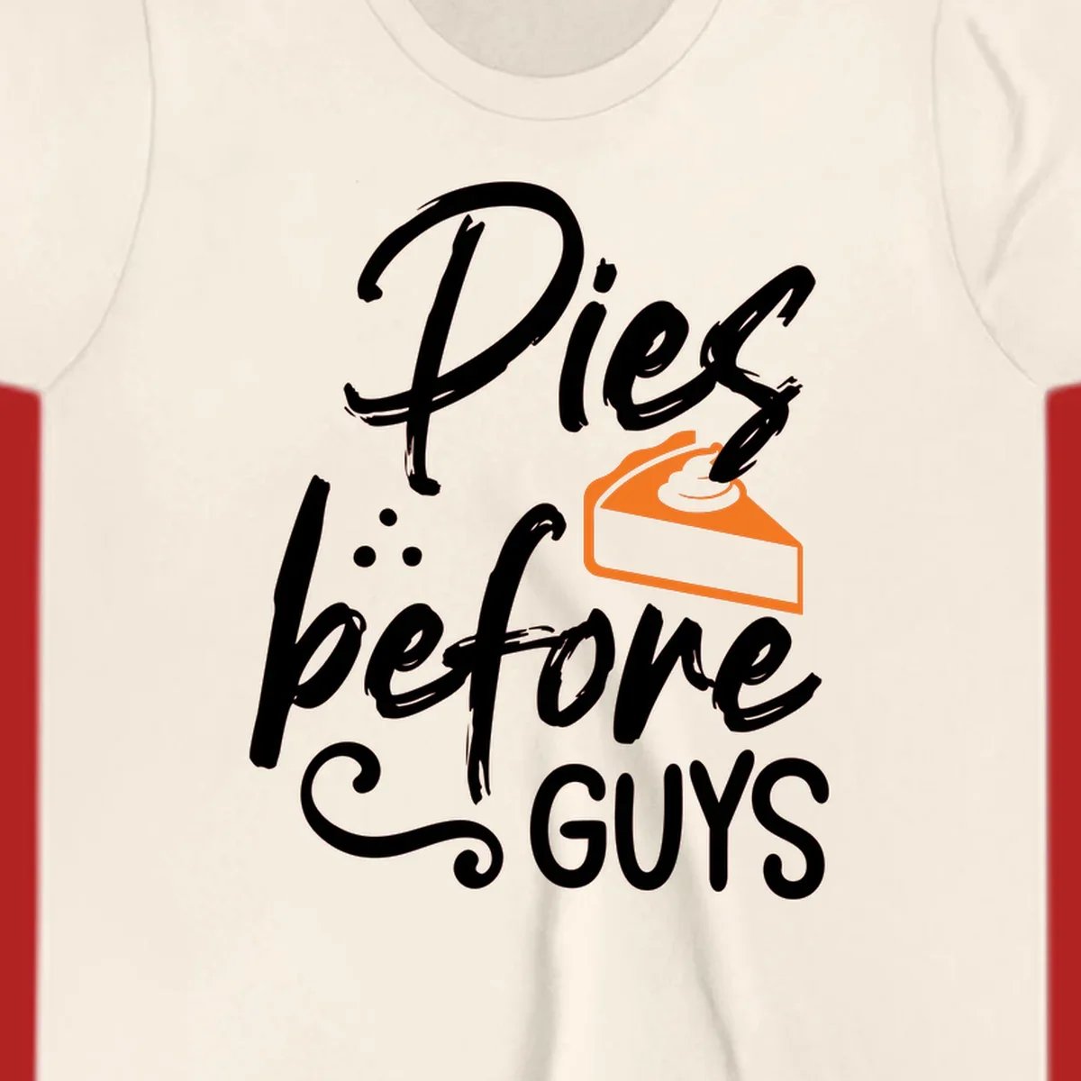 Pies before GUYS typography with a slice of pie illustration.