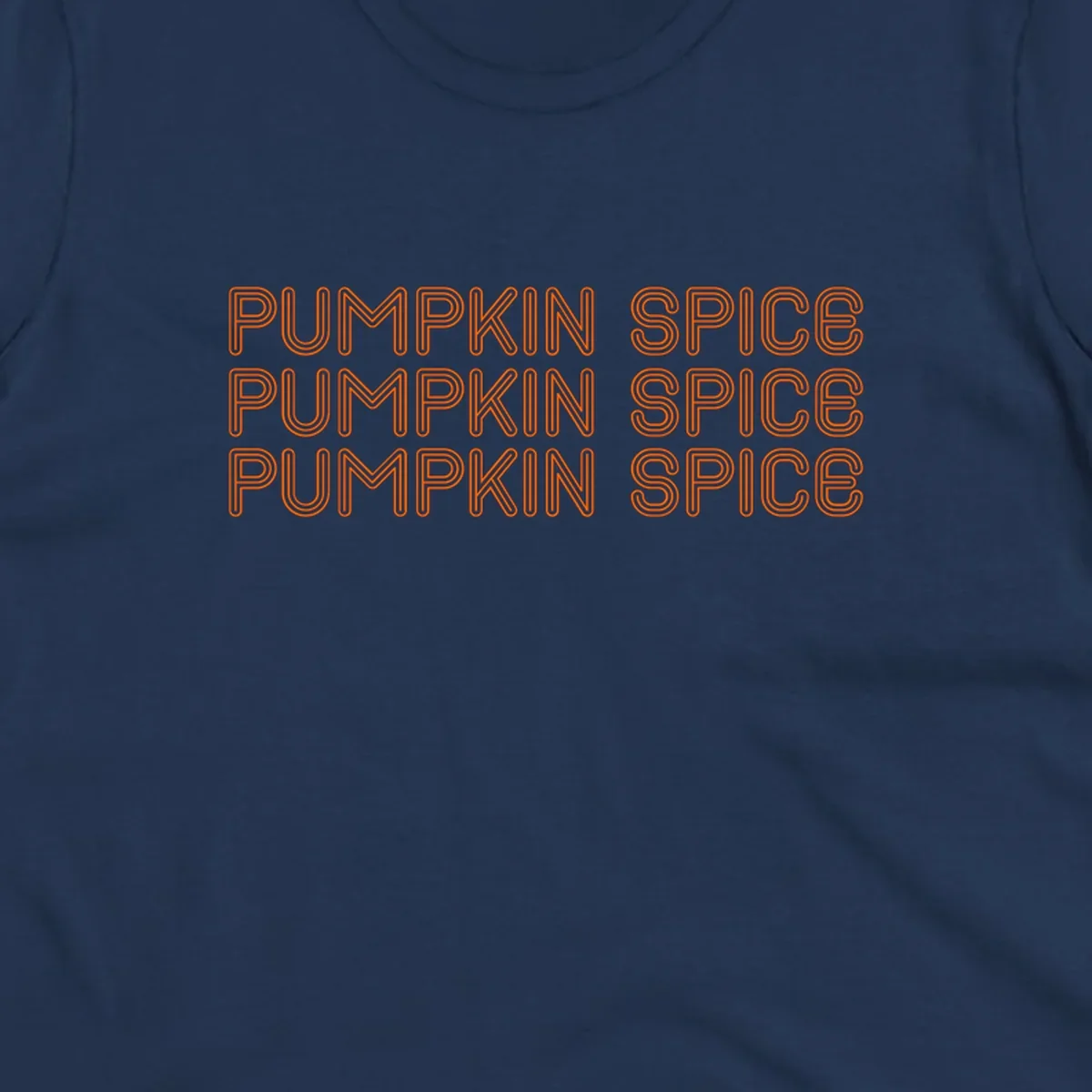 Orange "Pumpkin Spice" text pattern on dark and light backgrounds.