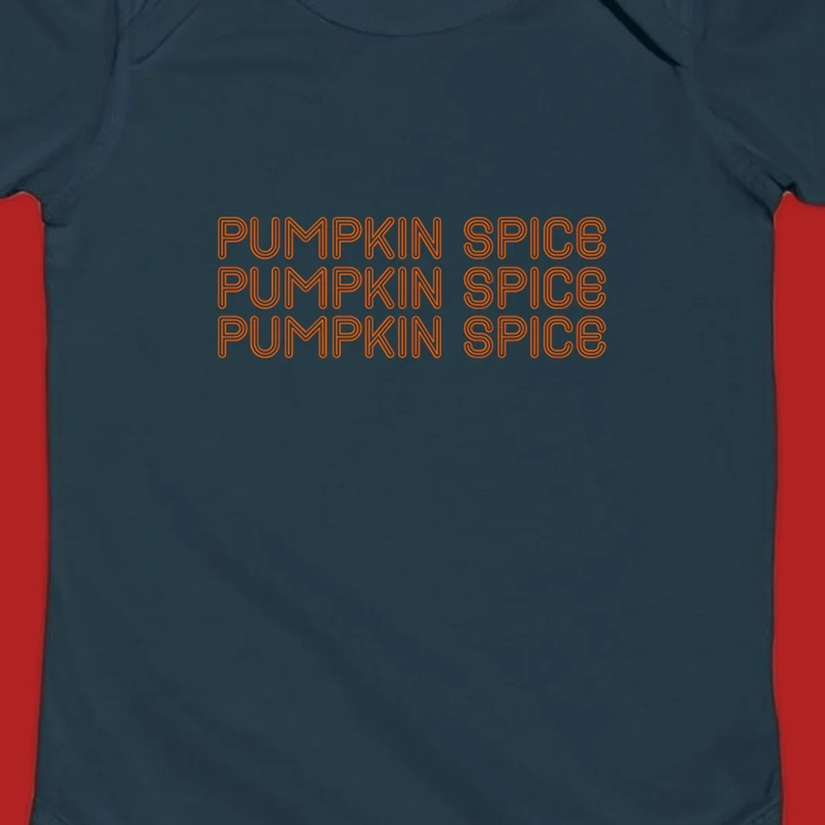 Orange "Pumpkin Spice" text pattern on dark and light backgrounds.