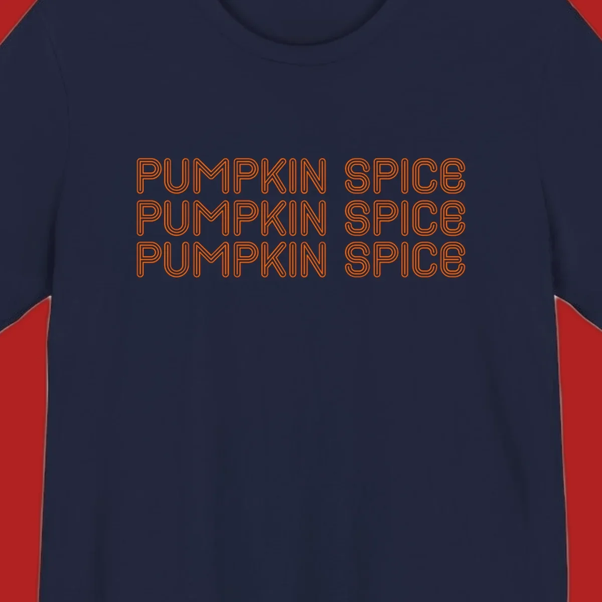 Orange "Pumpkin Spice" text pattern on dark and light backgrounds.