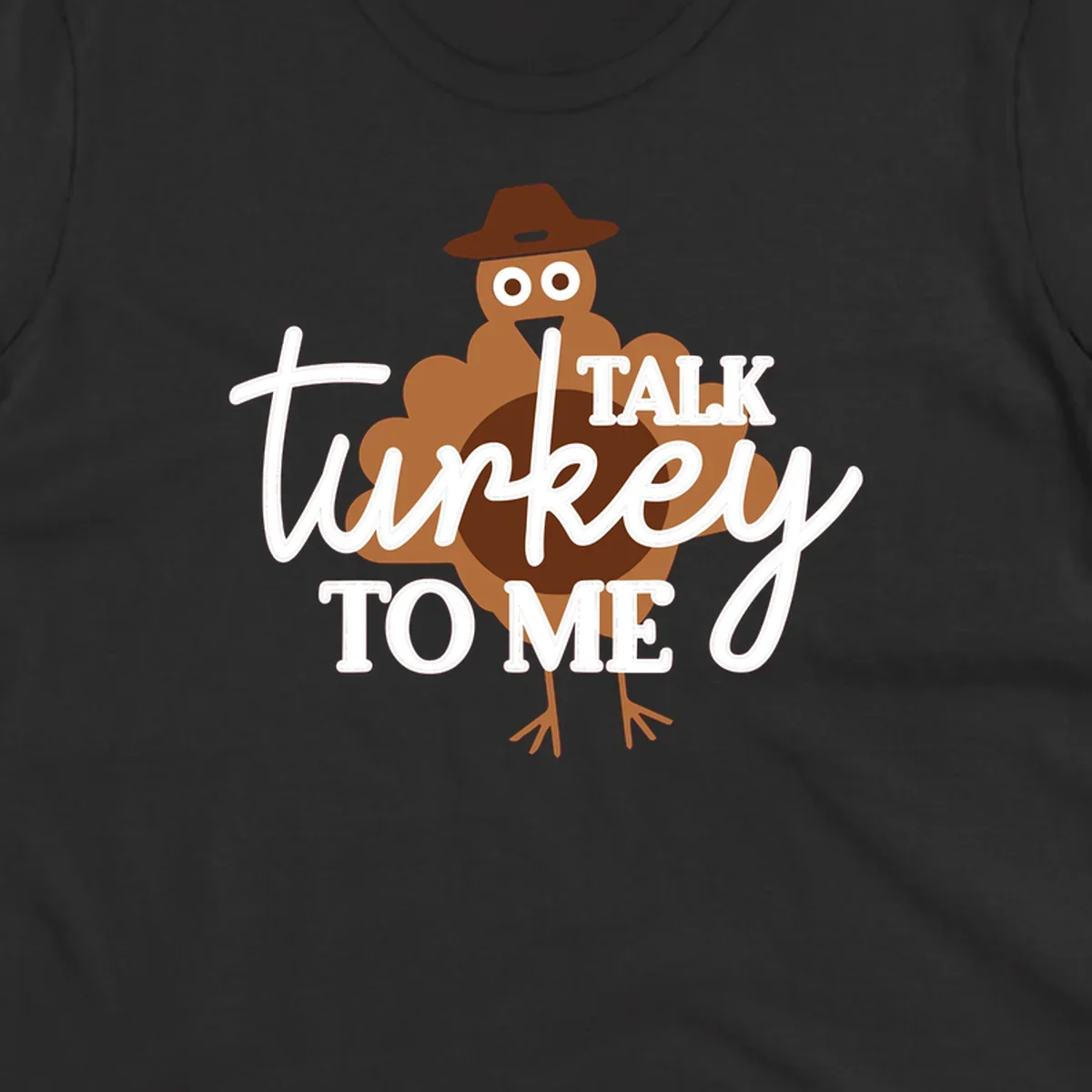 Talk turkey to me thanksgiving turkey illustration with text
