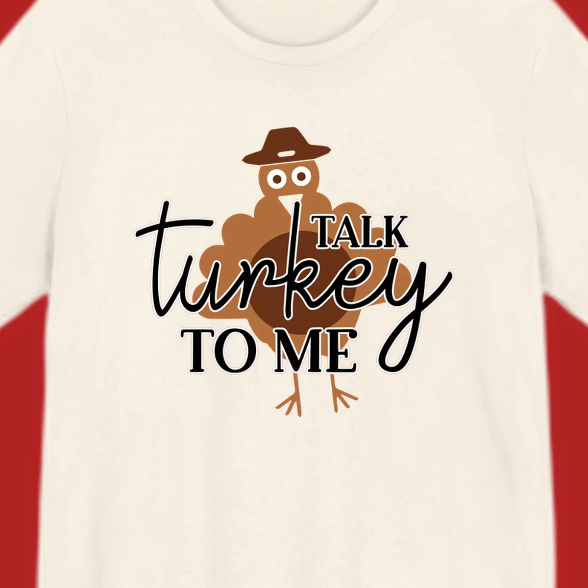 Talk turkey to me thanksgiving turkey illustration with text