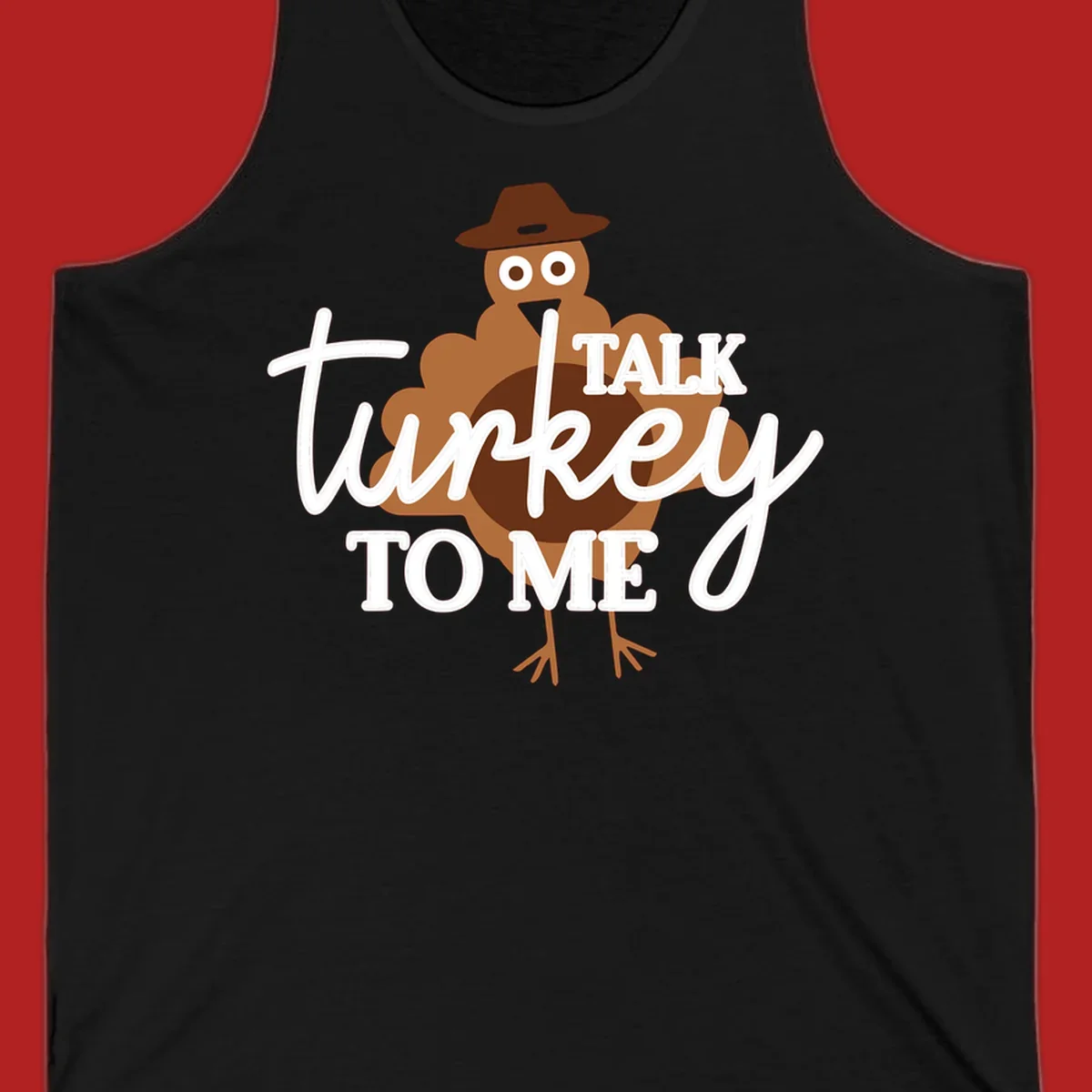 Talk turkey to me thanksgiving turkey illustration with text