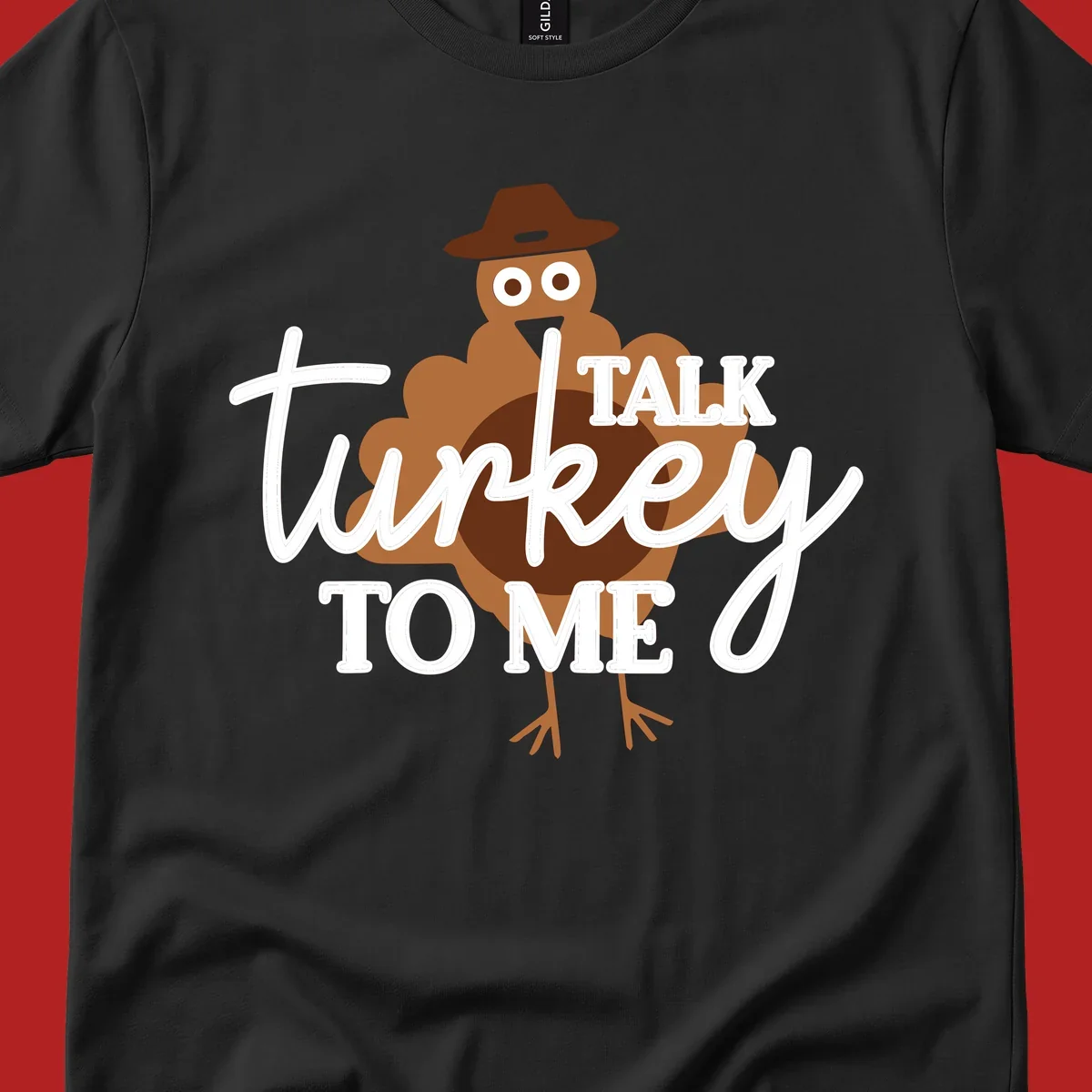 Talk turkey to me thanksgiving turkey illustration with text