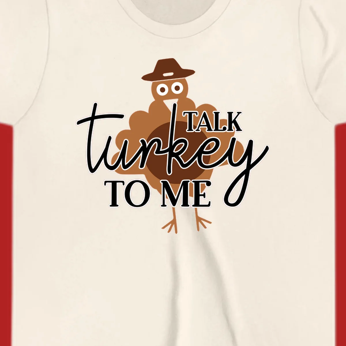 Talk turkey to me thanksgiving turkey illustration with text