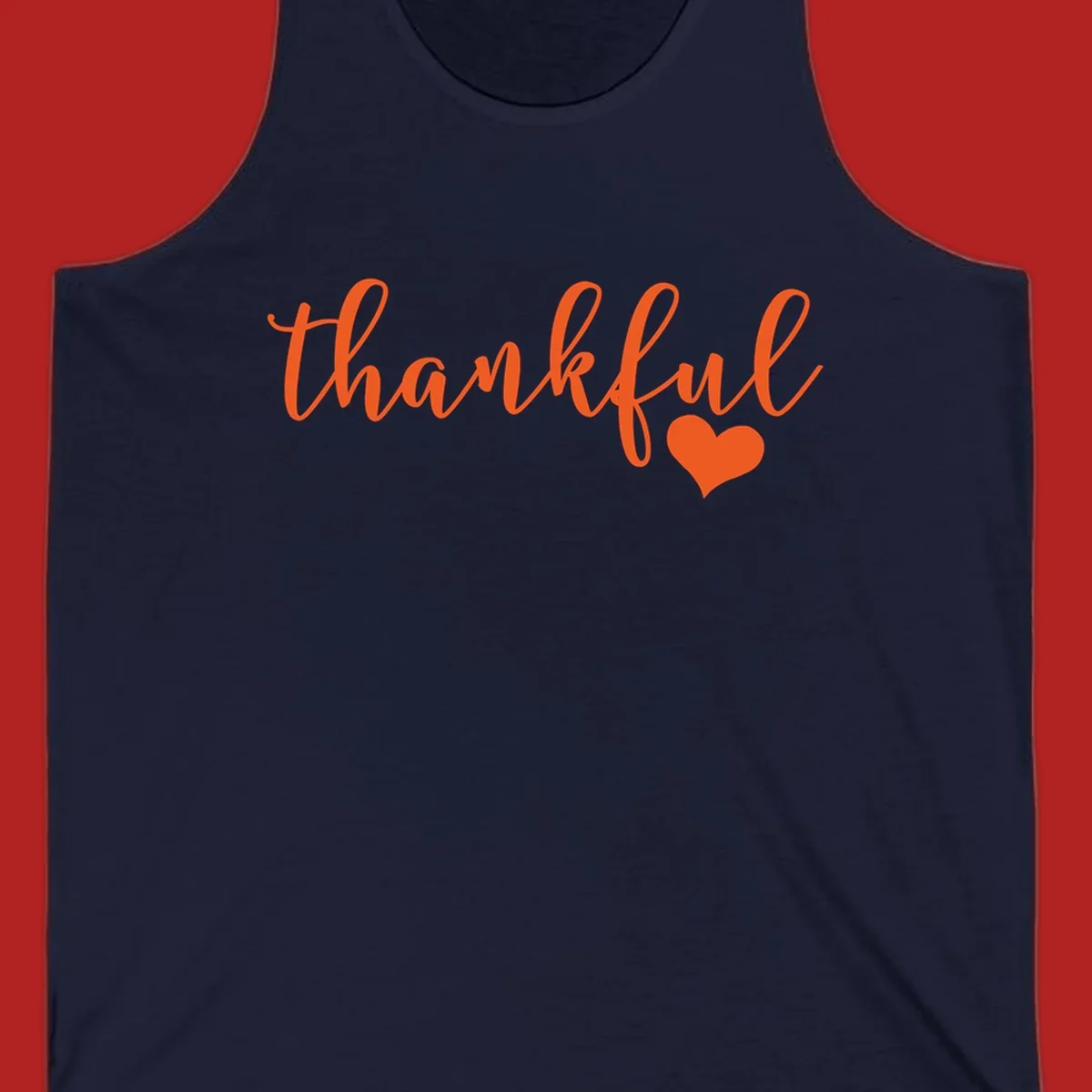 Orange script text 'thankful' with a heart accent, thankful-heart-script.
