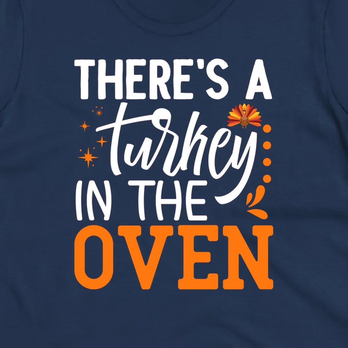 Thanksgiving turkey oven pregnancy announcement with text and illustrations. Primary keyword root: thanksgiving-turkey-oven-pregnancy