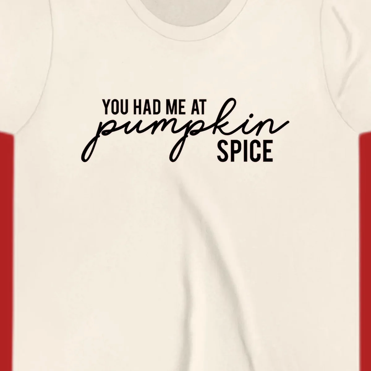 Typography design with the phrase You Had Me At Pumpkin Spice, celebrating fall.