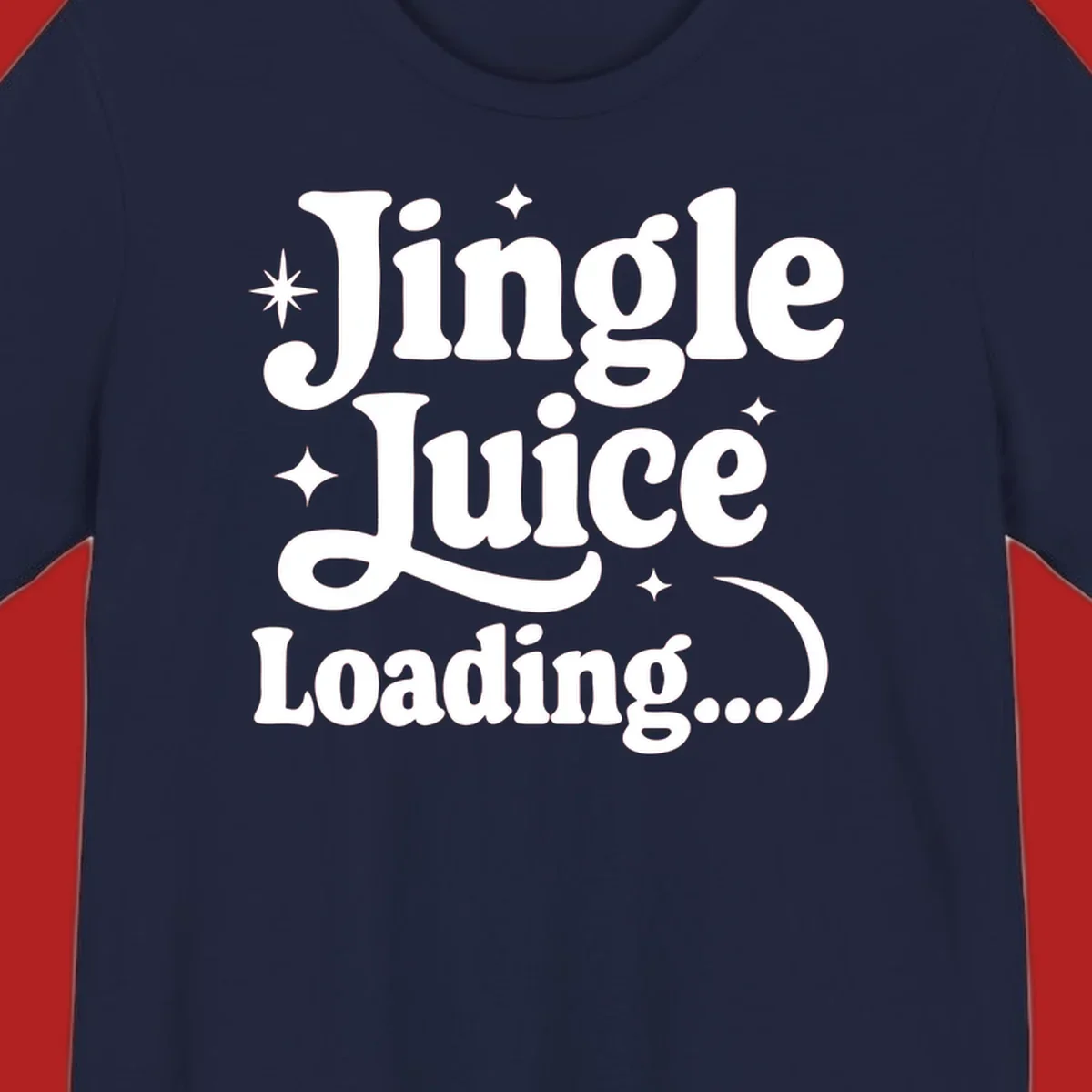 Jingle Juice Loading text with stars in a retro font.