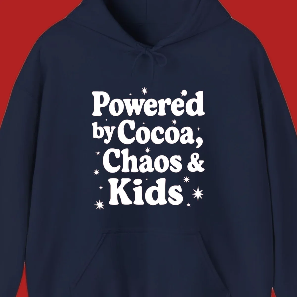 Powered by Cocoa Chaos and Kids text with stars graphic.