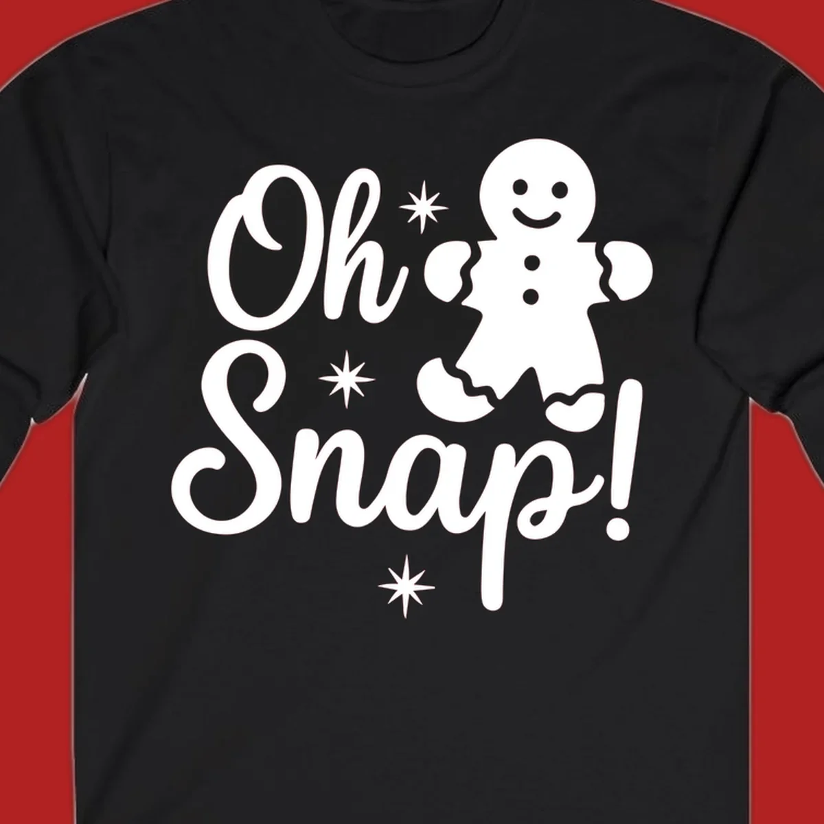 Oh Snap gingerbread man holiday graphic