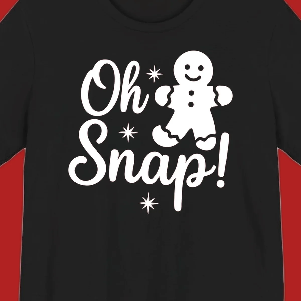 Oh Snap gingerbread man holiday graphic